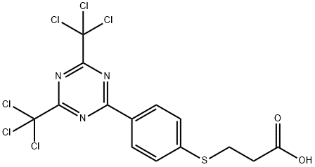 [3-[[4-[4,6-Bis(trichloromethyl)-1,3,5-triazin-2-yl]phenyl]thio]propanoic acid